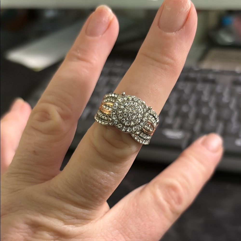 Dreamgirl Silver and Gold Statement Ring